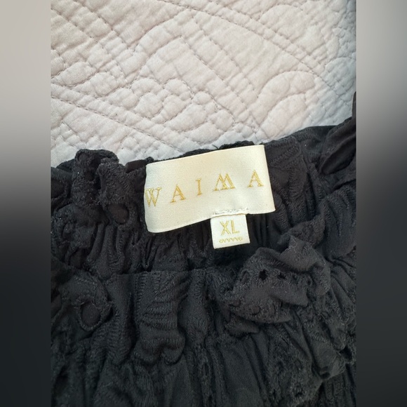 Waimari Alfresco Ruffle Minidress black cotton size XL - Picture 6 of 16